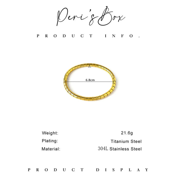 Simple Style Classic Style Korean Style Geometric 304 Stainless Steel 18K Gold Plated Zircon Bangle In Bulk