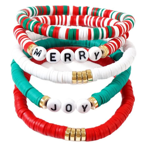 Simple Style Classic Style Letter Soft Clay Iron Gall Stone Wholesale Bracelets