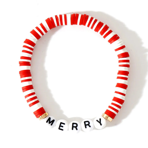 Simple Style Classic Style Letter Soft Clay Iron Gall Stone Wholesale Bracelets