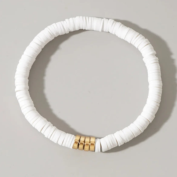 Simple Style Classic Style Letter Soft Clay Iron Gall Stone Wholesale Bracelets