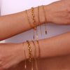 Simple Style Classic Style Oval Solid Color Stainless Steel Plating 18k Gold Plated Bracelets