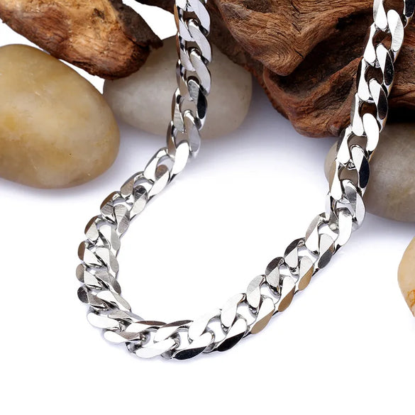 Simple Style Classic Style Rhombus Titanium Steel Men'S Necklace