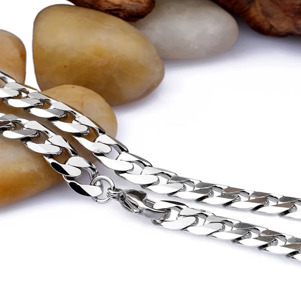 Simple Style Classic Style Rhombus Titanium Steel Men'S Necklace