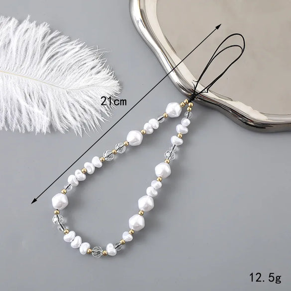 Simple Style Classic Style Round Beaded Beaded Keychain