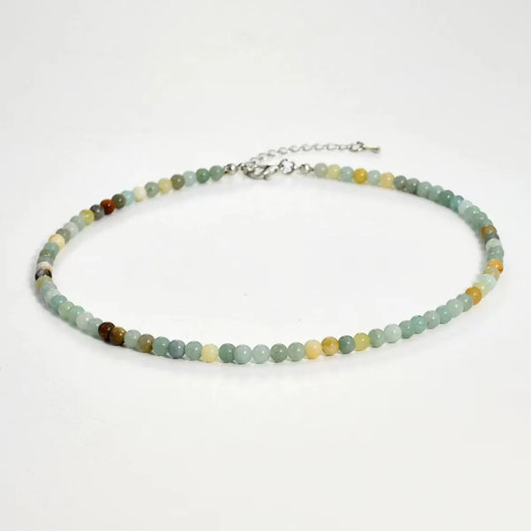 Simple Style Classic Style Round Natural Stone Necklace In Bulk