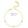 Simple Style Classic Style Solid Color 304 Stainless Steel Gold Plated Zircon Bracelets In Bulk