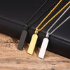 Simple Style Classic Style Solid Color 304 Stainless Steel Polishing 18K Gold Plated Men'S Pendant Necklace