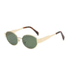 Simple Style Classic Style Solid Color Ac Oval Frame Full Frame Women'S Sunglasses