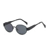 Simple Style Classic Style Solid Color Ac Oval Frame Full Frame Women'S Sunglasses