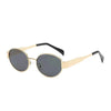 Simple Style Classic Style Solid Color Ac Oval Frame Full Frame Women'S Sunglasses