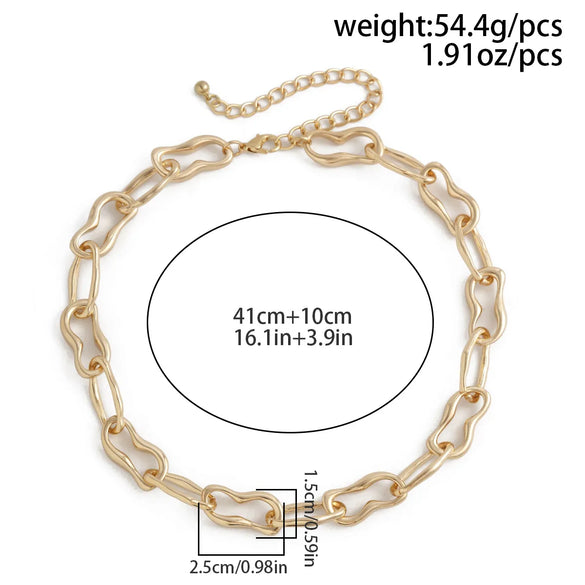 Simple Style Classic Style Solid Color Copper Irregular Plating Men'S Necklace