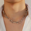Simple Style Classic Style Solid Color Copper Irregular Plating Men'S Necklace