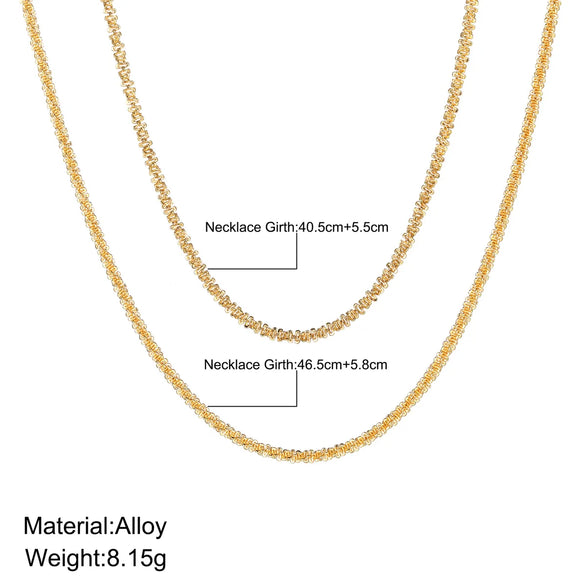 Simple Style Classic Style Solid Color Gold Plated Alloy Wholesale Layered Necklaces