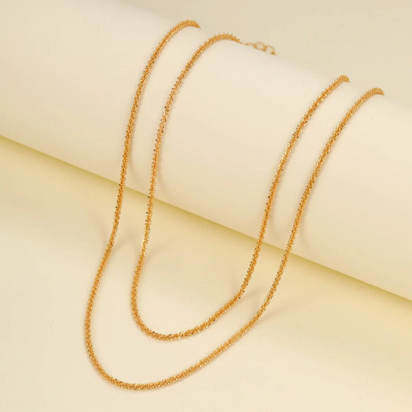 Simple Style Classic Style Solid Color Gold Plated Alloy Wholesale Layered Necklaces