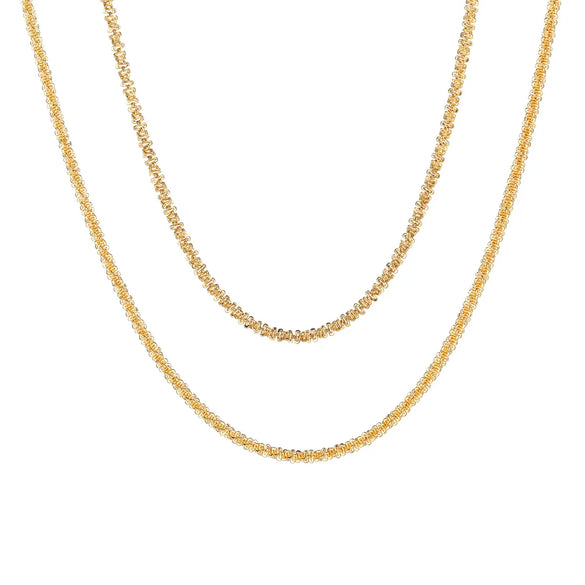 Simple Style Classic Style Solid Color Gold Plated Alloy Wholesale Layered Necklaces