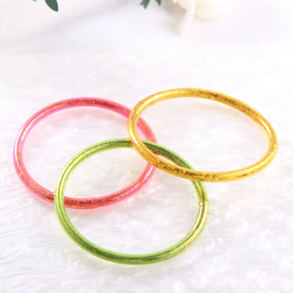 Simple Style Classic Style Solid Color Silica Gel Wholesale Bangle