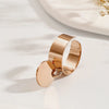 304 Stainless Steel 14K Gold Plated Simple Style Classic Style Plating Solid Color Charm Rings