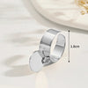304 Stainless Steel 14K Gold Plated Simple Style Classic Style Plating Solid Color Charm Rings