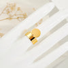 304 Stainless Steel 14K Gold Plated Simple Style Classic Style Plating Solid Color Charm Rings
