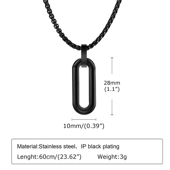 304 Stainless Steel Simple Style Classic Style Three-Dimensional Solid Color Pendant Necklace