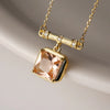 Simple Style Classic Style Square Sterling Silver Zircon Pendant Necklace In Bulk