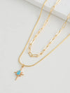 Simple Style Classic Style Star Heart Shape Copper Alloy Inlay Rhinestones Women's Layered Necklaces