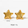 Simple Style Classic Style Star Stainless Steel Polishing Plating 14k Gold Plated White Gold Plated Gold Plated Earrings Necklace