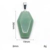 Simple Style Coffin Natural Stone Polishing Crystal Charms