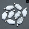 Simple Style Coffin Natural Stone Polishing Crystal Charms