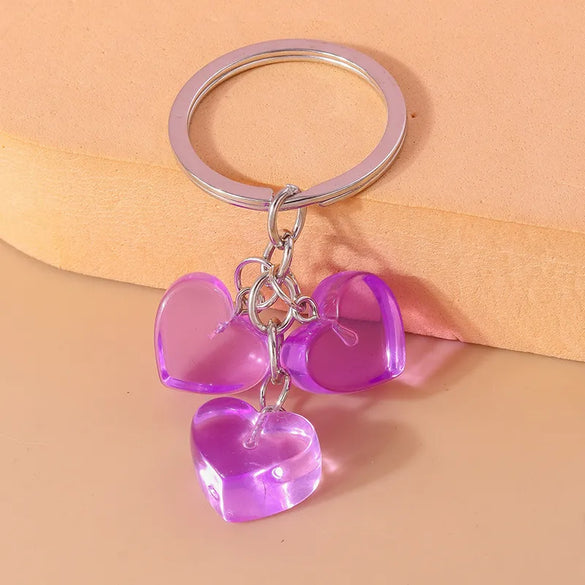 Simple Style Color Block Resin Women'S Keychain
