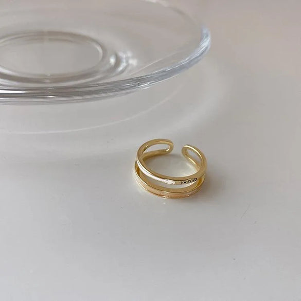 Simple Style Commute Geometric Copper Zircon Rings In Bulk