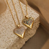Simple Style Commute Heart Shape Copper Plating Inlay Zircon 18k Gold Plated Pendant Necklace