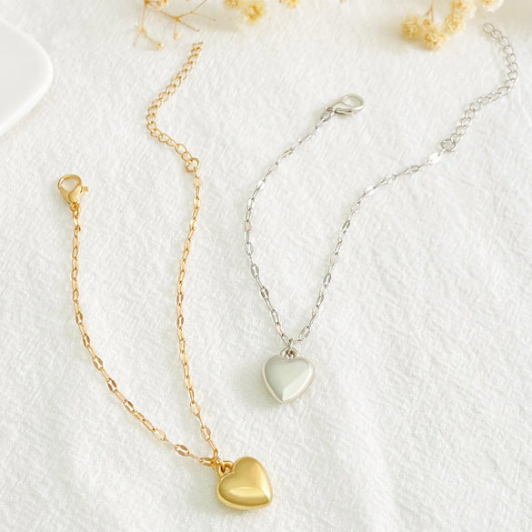 Simple Style Commute Heart Shape Gold Plated Alloy Wholesale Bracelets