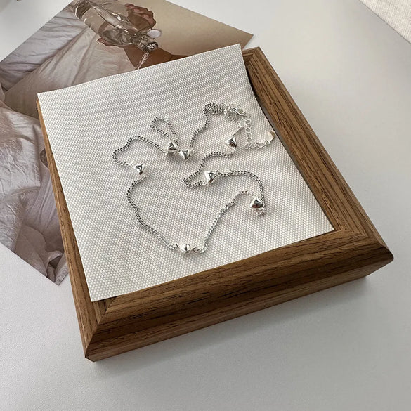 Simple Style Commute Heart Shape Sterling Silver Plating Silver Plated Necklace