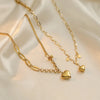 Wholesale Jewelry Simple Style Commute Heart Shape 304 Stainless Steel 18K Gold Plated Plating Pendant Necklace