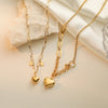 Wholesale Jewelry Simple Style Commute Heart Shape 304 Stainless Steel 18K Gold Plated Plating Pendant Necklace