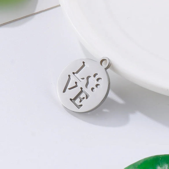 1 Piece Stainless Steel 18K Gold Plated Letter