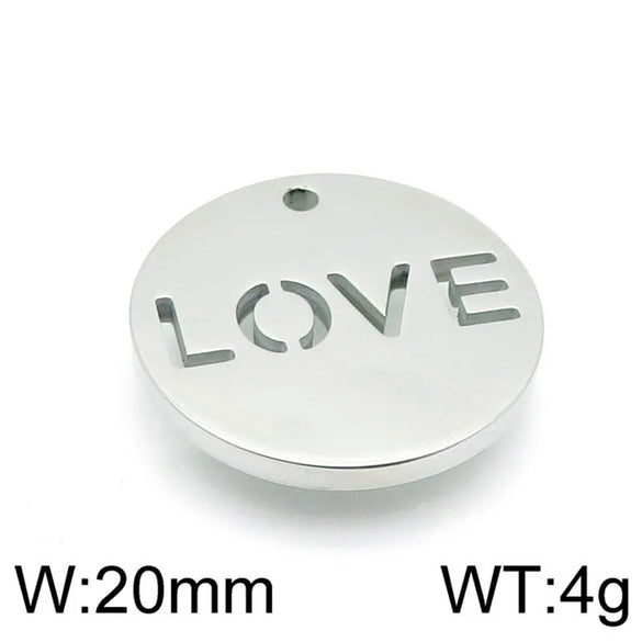 1 Piece Stainless Steel 18K Gold Plated Letter