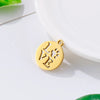 1 Piece Stainless Steel 18K Gold Plated Letter