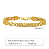 Simple Style Commute Mesh 201 Stainless Steel Plating Braid 18K Gold Plated Men'S Bracelets