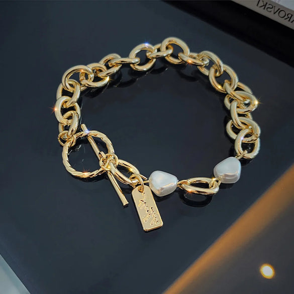 Simple Style Commute Solid Color Alloy Patchwork Women'S Bracelets