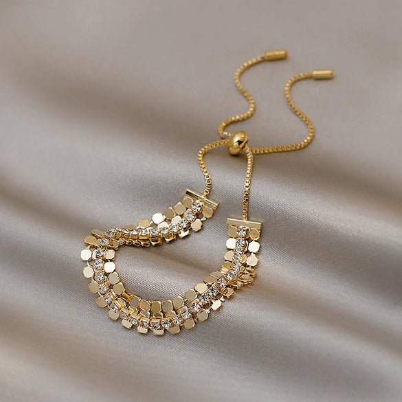 Simple Style Commute Solid Color Alloy Patchwork Women'S Bracelets