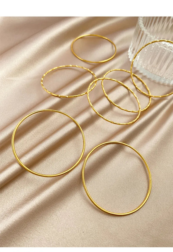 Simple Style Commute Solid Color Alloy Patchwork Women'S Bracelets