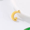 1 Piece Stainless Steel 18K Gold Plated Star Moon