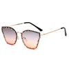 Simple Style Cool Style Gradient Color Ac Butterfly Frame Diamond Full Frame Women'S Sunglasses