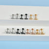 Simple Style Cross Stainless Steel Lip Stud Ear Studs In Bulk
