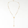 Simple Style Cross Stainless Steel Plating Necklace
