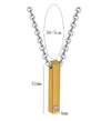 Simple Style Customization Laser Engraving 304 Stainless Steel Plating Unisex Pendant Necklace Men Pendant Necklaces