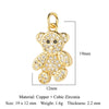1 Piece Copper Zircon 18K Gold Plated Dolphin Butterfly