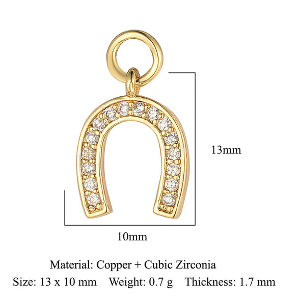 1 Piece Copper Zircon 18K Gold Plated Dolphin Butterfly